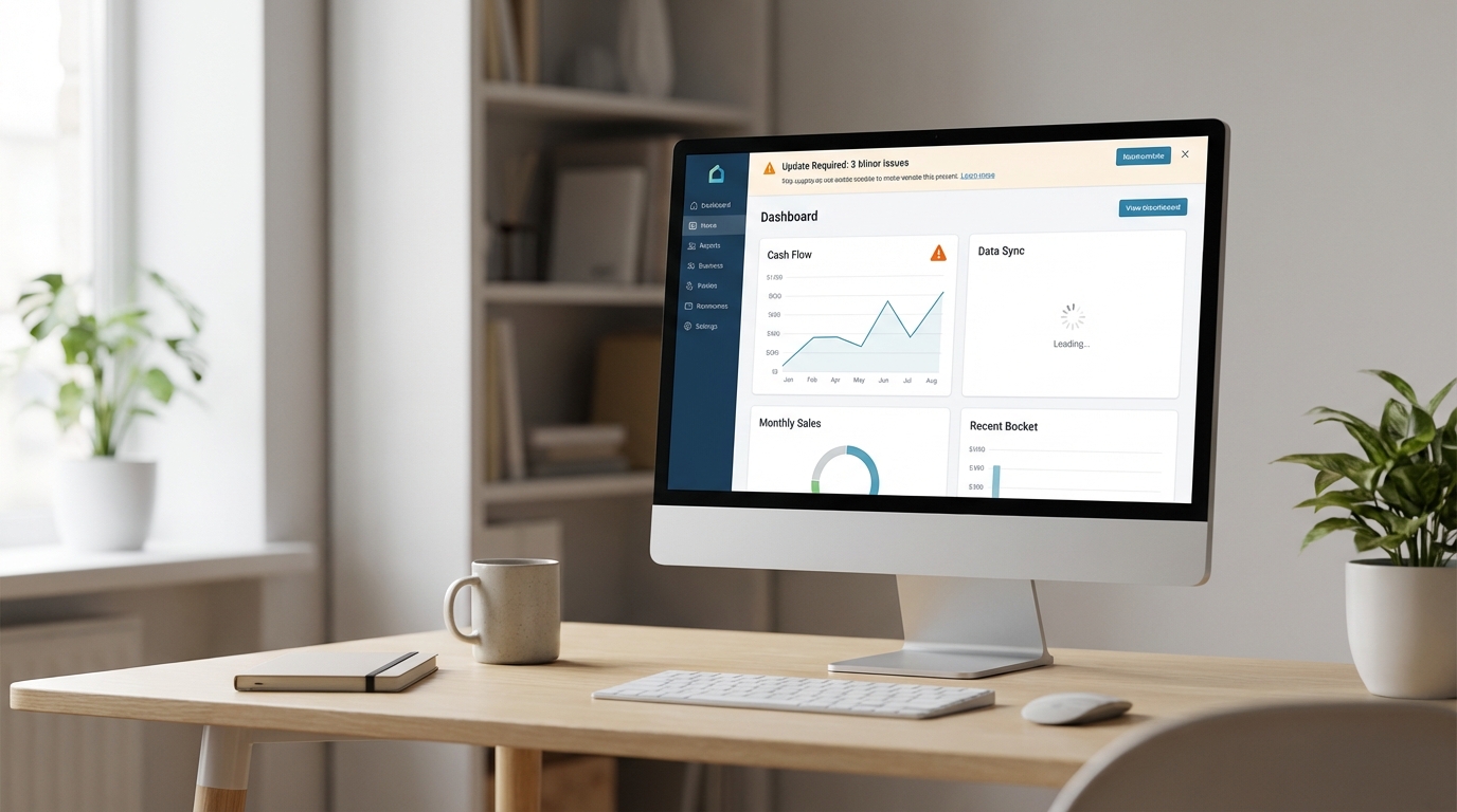 Small business computer showing warning signs of adware infection